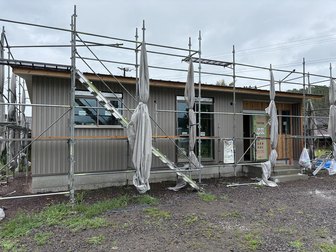 安心院町の注文住宅A様邸おしゃれな外壁になりました！